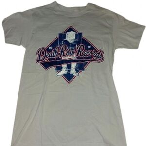 Death Row Records 1991 Lt Blue/ Gray Logo Graphic Men’s T-Shirt Size Small